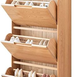 3-Door Wooden Shoe Cabinet