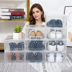 Clear Stackable Shoe Boxes