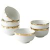 Gold-Rimmed Ceramic Bowl Set