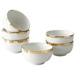 Gold-Rimmed Ceramic Bowl Set