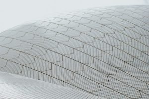 The sydney opera house roof up close.